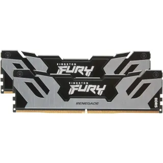 Kingston FURY DIMM 32 GB DDR5-6400 (2x 16 GB) Dual-Kit, Arbeitsspeicher (schwarz/silber, KF564C32RSK2-32, Fury Renegade Silver, INTEL XMP)