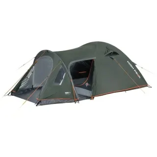 High Peak Kuppelzelt Kira 3.1 (dunkelgrün/grau, mit Tunnelvorbau, Climate Protection 80)