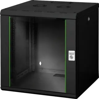 Digitus Professional Wandgehäuse Unique Serie - 600x600 mm (BxT), IT-Schrank (schwarz, 12 Höheneinheiten)