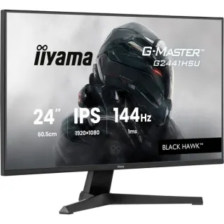 iiyama G-Master G2441HSU-B1 Black Hawk, Gaming-Monitor (60.5 cm (23.8 Zoll), schwarz, FullHD, IPS, HDMI, DP, Free-Sync, USB-Hub, 144Hz Panel)