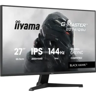 iiyama G-Master G2741QSU-B1 Black Hawk, Gaming-Monitor (68.6 cm (27 Zoll), schwarz (matt), QHD, IPS, HDMI, DP, G-Sync komp., USB-Hub, 144Hz Panel)