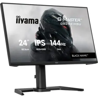 iiyama G-Master GB2441HSU-B1 Black Hawk, Gaming-Monitor (60.5 cm (23.8 Zoll), schwarz, FullHD, IPS, HDMI, DP, Free-Sync, USB-Hub, Höhenverstellung, 144Hz Panel)