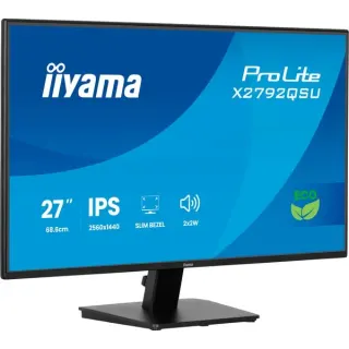 iiyama ProLite X2792QSU-B1, LED-Monitor (68.6 cm (27 Zoll), schwarz (matt), QHD, IPS, HDMI, DP, USB-Hub, 120Hz Panel)