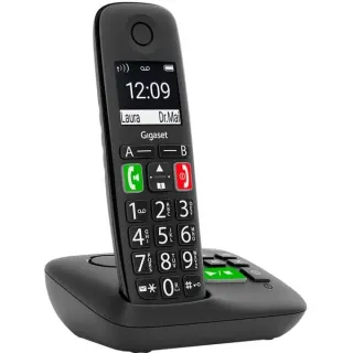 Gigaset E290A, analoges Telefon (schwarz, Anrufbeantworter)