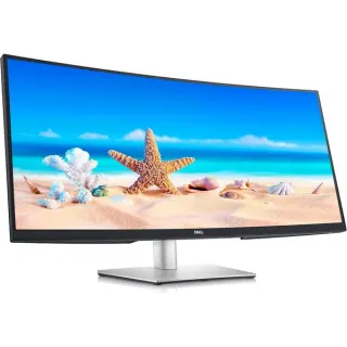 Dell U3415WB Generalüberholt, LED-Monitor (86.5 cm (34 Zoll), schwarz/silber, WQHD, IPS, Curved, DisplayPort-In/-Out, Mini-DP, HDMI, USB)