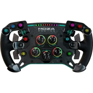 MOZA GS V2P GT Wheel Microfiber Leather, Austausch-Lenkrad (schwarz)