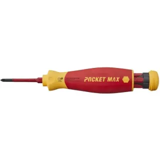 Wiha Schraubendreher mit Bitmagazin PocketMax electric (rot/gelb, 5-teilig)