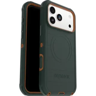 Otterbox Defender Pro, Handyhülle (dunkelgrün/orange, iPhone 17 Pro Max, MagSafe)