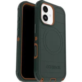 Otterbox Defender Pro, Handyhülle (dunkelgrün/orange, iPhone 17, MagSafe)