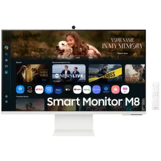 Samsung S32FM801UU, LED-Monitor (80 cm (32 Zoll), weiß, UltraHD/4K, VA, HDMI, USB-C, Lautsprecher)