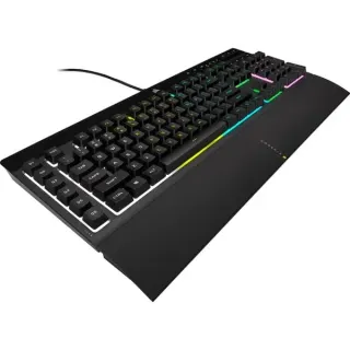 Corsair K55 RGB PRO, Gaming-Tastatur (schwarz, DE-Layout, Rubberdome)