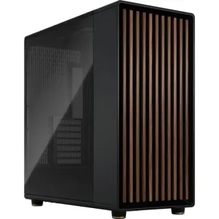 Fractal Design North XL Charcoal Black TG Dark, Tower-Gehäuse (schwarz/holz, Tempered Glass-Version)