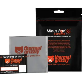 Thermal Grizzly Minus Pad extreme 2 - 100x 100x 2,0 mm, Wärmeleitpads (grau)