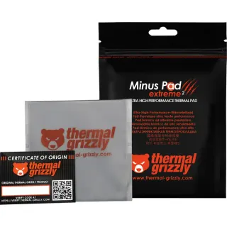 Thermal Grizzly Minus Pad extreme 2 - 100x 100x 0,5mm, Wärmeleitpads (grau)