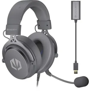 ENDORFY VIRO Plus USB Alt Gray, Gaming-Headset (dunkelgrau, USB-A, 3.5 mm Klinke, 7.1-USB-Soundkarte)