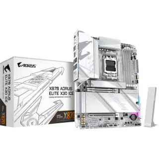 GIGABYTE X870 AORUS ELITE X3D ICE, Mainboard (silber/weiß)