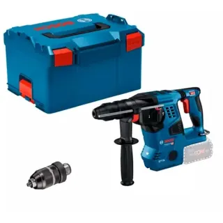 Bosch Professional Akku-Bohrhammer GBH 18V-28 CF Professional solo, 18Volt (blau/schwarz, ohne Akku und Ladegerät, Bluetooth, in L-BOXX)