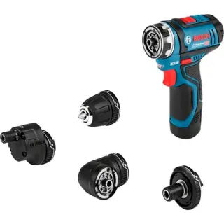 Bosch Professional Akku-Bohrschrauber GSR 12V-15 FC Professional, 12Volt (blau/schwarz, 2x Li-Ionen Akku 2,0Ah, Koffer)