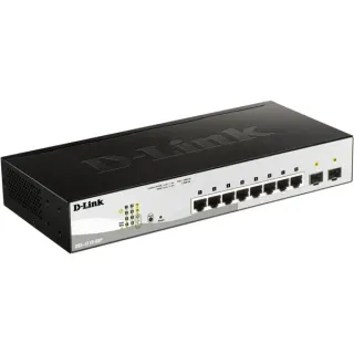 D-Link DGS-1210-08P/E, Switch (silber/schwarz, 2 Gigabit-Combo-Ports)