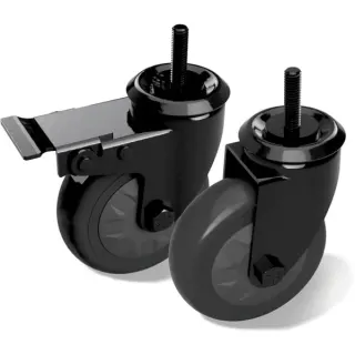 Big Green Egg Schwenkrollen-Satz, 2 Stück, Räder-Set (schwarz, für EGG Nest, modulares System und Akazientisch)