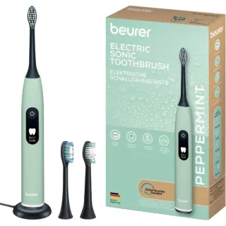Beurer SC 50 Peppermint Green Planet, Elektrische Zahnbürste (hellgrün, incl. 2 Bürstenköpfe)