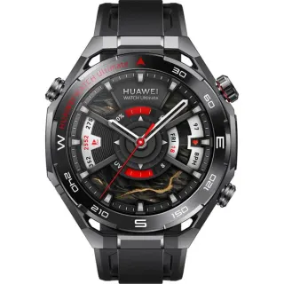 Huawei Watch Ultimate 2 (March-B19), Smartwatch (schwarz, schwarzes Fluorelastomerarmband)