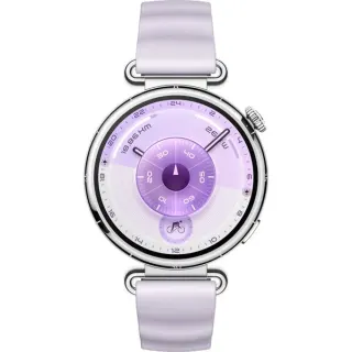 Huawei Watch GT 6 41mm (Konsu-B19FC), Smartwatch (silber, violettes Fluorelastomerarmband)