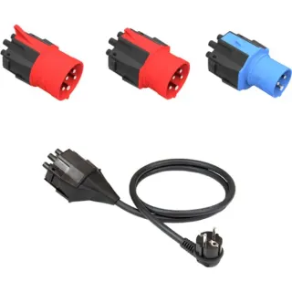 NRGkick Steckeraufsatz Set 32A Standard (EU) 16A, 32A, Schutzkontakt, Adapter (schwarz, 4-teilig, für NRGkick Ladeeinheit)