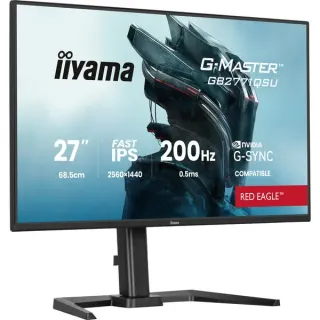 iiyama G-Master GB2771QSU-B1 Red Eagle, Gaming-Monitor (68.6 cm (27 Zoll), schwarz (matt), QHD, Fast-IPS, HDMI, DP, G-Sync komp., USB-Hub, 200Hz Panel)