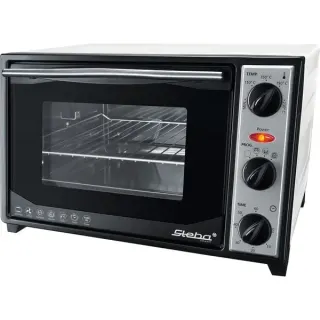 Steba Backofen mit Drehspieß und Umluft KB 27 U.2, Mini-Backofen (weiß/schwarz)