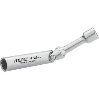 Hazet Zündkerzenschlüssel 4766-3, 14mm, Steckschlüssel (3/8", mit Kronenfeder)