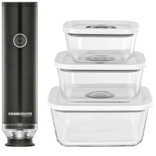 Rommelsbacher Hand-Vakuumiergerät Starterset VAC 253/S (anthrazit, Akkubetrieb, mit 3 Glasbehältern)