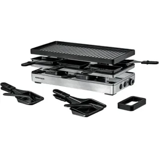 Rommelsbacher Pizza Raclette RCP 1800 (schwarz/edelstahl, 1.800 Watt, Pizza-Funktion mit Unterhitze)