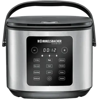 Rommelsbacher Multi-Reiskocher MRK 950 (edelstahl/schwarz, 860 Watt, 5 Liter)