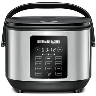 Rommelsbacher Multi-Reiskocher MRK 650 (edelstahl/schwarz, 600 Watt, 3 Liter)