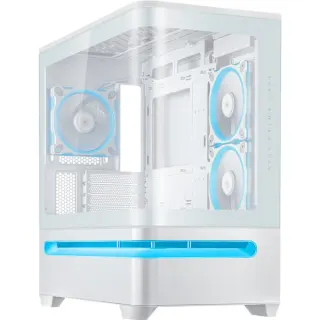 ASUS PRIME AP202 TG ARGB , Tower-Gehäuse (weiß, Tempered Glass x 2)