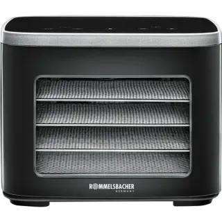 Rommelsbacher Mini Dörrautomat DA 450 (edelstahl/schwarz, 450 Watt, Dörrfläche 23,5cm x 18cm pro Ebene)