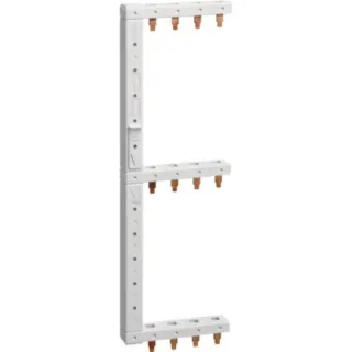 Hager Phasenschiene 3 polig plus Neutralleiter 3 reihig 125 Millimeter links vertikal (braun, Retail)