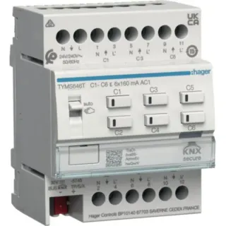 Hager Heizungsaktor sechsfach KNX Secure 24 Volt bis 230 Volt (Retail)