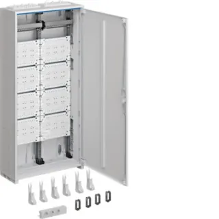 Hager Multimedia Komplettschrank universell 1100x550x205 Millimeter IP44 2 Felder (weiß, Retail)