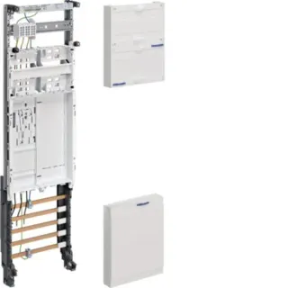 Hager Komplettfeld universeller Zählerplatz ein Zählerfeld elektronischer Haushaltszähler (weiß, Retail)