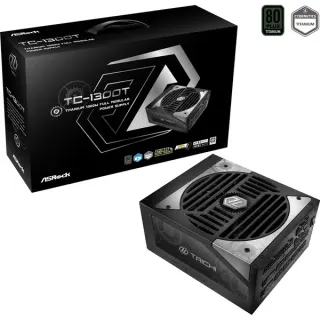 ASRock Taichi TC-1300T, PC-Netzteil (schwarz, 2x 12-Pin High Power GPU, 8x PCIe, Kabelmanagement, 1300 Watt)