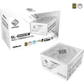ASRock Steel Legend SL-1000GW, PC-Netzteil (weiß, 1x 12-Pin High Power GPU, 3x PCIe, Kabelmanagement, 1000 Watt)