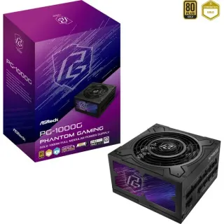 ASRock Phantom Gaming PG-1000G, PC-Netzteil (schwarz, 1x 12-Pin High Power GPU, 5x PCIe, Kabelmanagement, 1000 Watt)