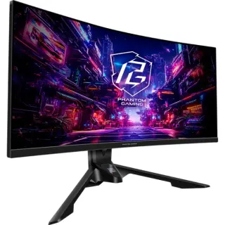 ASRock PG34QRT3A, Gaming-Monitor (86.4 cm (34 Zoll), schwarz, WQHD, VA, Curved, WiFi-Antenne, PG-Mini-OLED, 180Hz Panel)