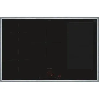 Siemens EX845HVC1E iQ700, Autarkes Kochfeld (schwarz/edelstahl, 80 cm, Home Connect)