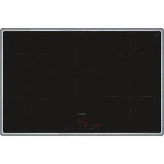 Siemens EH845HVB1E iQ100, Autarkes Kochfeld (schwarz/edelstahl, 80 cm, Home Connect)