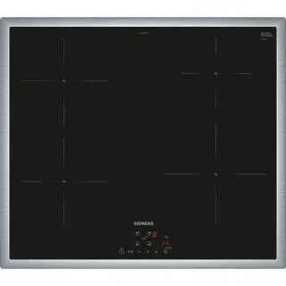 Siemens EH645BEB6E iQ100, Autarkes Kochfeld (schwarz/edelstahl, 60 cm)