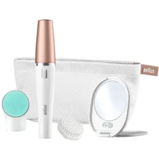 Braun FaceSpa 851V Gesichtsepilierer/-bürste, Epiliergerät (weiß/bronze)