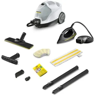 Kärcher SC 4 EasyFix Iron, Dampfreiniger (weiß/schwarz, 2.000 Watt, inkl. Dampfdruck-Bügeleisen)